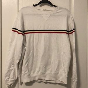 White Striped Brandy Sweater